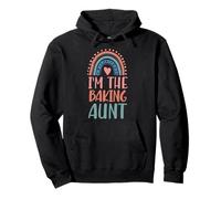 Estetica I'm The Baking Aunt Boho Rainbow Heart Felpa con Cappuccio
