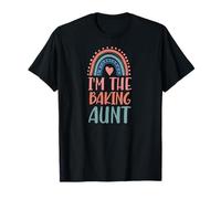 Estetica I'm The Baking Aunt Boho Rainbow Heart Maglietta