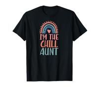 Estetica I'm The Chill Aunt Boho Rainbow Heart Maglietta