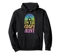 Estetica I'm The Crazy Aunt Boho Rainbow Heart Felpa con Cappuccio