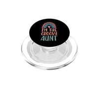 Estetica I'm The Groovy Aunt Boho Rainbow Heart PopSockets PopGrip per MagSafe