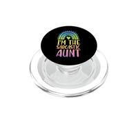 Estetica I'm The Sarcastic Aunt Boho Rainbow Heart PopSockets PopGrip per MagSafe
