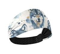 Estetica lupo safari no slip sudore traspirante fascia donna elastico fasce per il sudore per calcio atletica sport ciclismo tennis colorato Duchshund cane stelle