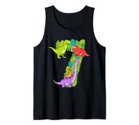 Estetica per Festa a Tema Dinosauro 7° Compleanno di Sette Anni Canotta