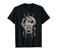 estetica Samurai Drago Giapponese nel Tatuaggio Tokyo retrò Maglietta
