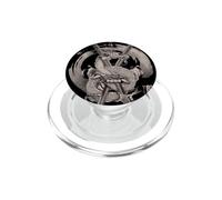 estetica samurai drago giapponese nel Tatuaggio tokyo retrò PopSockets PopGrip per MagSafe