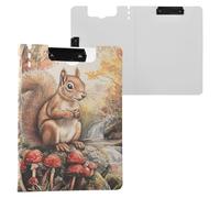 Estetica Scoiattolo Un Fiume Cartella Appunti Orizzontale e Verticale Doppia Clip Board con Copertura Appunti Raccoglitore Forniture di Cancelleria
