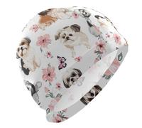 Estetica Shih Tzu Cani Bianco Womens Cuffia da Nuoto per Adulto Capelli Corti Impermeabile Cuffia da Nuoto per Le Donne Nuoto Protezione Dei Capelli e Riduzione Della Resistenza Gorros para Nadar en