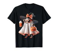 Estetica Spooky Regina Fantasma Halloween Costume Donne Ragazze Maglietta