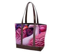 Estetica Swan-1442 Moda Lavato Durevole Borsa Della Borsa In Pelle per Le Donne Top Handle Signore Borse A Tracolla con Tasche Cerniera, Multicolore 03, 33.8x12x31cm/13.3x4.7x12.2 in
