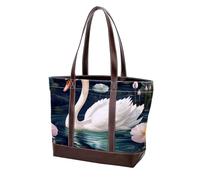 Estetica Swan-1442 Moda Lavato Durevole Borsa Della Borsa In Pelle per Le Donne Top Handle Signore Borse A Tracolla con Tasche Cerniera, Multicolore 10., 33.8x12x31cm/13.3x4.7x12.2 in