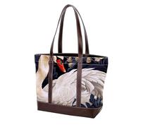 Estetica Swan-1475 Moda Lavato Durevole Borsa Della Borsa In Pelle per Le Donne Top Handle Signore Borse A Tracolla con Tasche Cerniera, Multicolore 06, 33.8x12x31cm/13.3x4.7x12.2 in