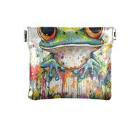 Estetica Verde Rana Moda Delle Donne DELL'UNITÀ di elaborazione Della Borsa Della Moneta Impermeabile Mini Sacchetto Della Moneta Borse per Gli Uomini Donne Vi