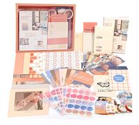Estetici Kit Completo per Scrapbooking Vintage, Diario di Cancelleria e Forniture per Donne Ragazze Regali (Stile Tramonto)