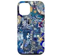 Estetico Evil Eyes Blue Art Collage Custodia per iPhone 12/12 Pro