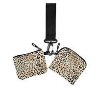 Estetico Unico Bellezza Leopardo Oro Portamonete da Donna Custodie per Carte Mini Fashion Organizzatori di Soldi da Donna con Tasca con Cerniera per Lavoro Viaggi 2, Estetica Unica Bellezza Leopard