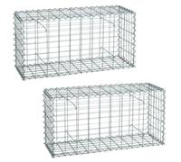 ESTEXO Gabione Steinkorb Steingabione 2 Pezzi 100x50x30 cm Mauer Wand