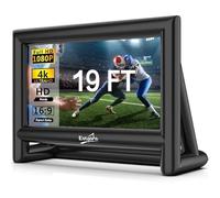 Estgora Schermo gonfiabile da 5,9 m per esterni, con soffiatore d'aria, per casa, teatro, piscina, cortili, feste, divertimento, supporta proiezioni anteriori e posteriori