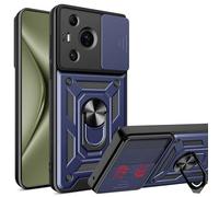 ESTH® Cover per Huawei Pura 70 5G con Custodia per Fotocamera Scorrevole e Supporto ad Anello [Custodia Paraurti Compatibile con Supporto Magnetico per Auto], Blu