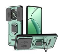 ESTH® Cover per Realme 12 5G/Realme 12x 5G con Custodia per Fotocamera Scorrevole e Supporto ad Anello [Custodia Paraurti Compatibile con Supporto Magnetico per Auto], Verde