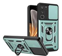 ESTH® Cover per vivo V29/vivo S17 Pro/S17 con Custodia per Fotocamera Scorrevole e Supporto ad Anello [Custodia Paraurti Compatibile con Supporto Magnetico per Auto], Verde