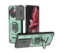 ESTH® Cover per vivo V40 Lite 5G/vivo V30e 5G con Custodia per Fotocamera Scorrevole e Supporto ad Anello [Custodia Paraurti Compatibile con Supporto Magnetico per Auto], Verde