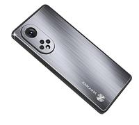 ESTH® Custodia per Honor 50 Cover in Alluminio & Silicone [Design Meccanica Durevole] Protezione da Cadute e Urti, Cover per Honor 50, Argento