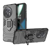 ESTH® Custodia per OnePlus 11 con 360° Rotante Staffa, [Compatibile con Supporto Magnetico per Auto], Cover Paraurti PC + TPU, Nero