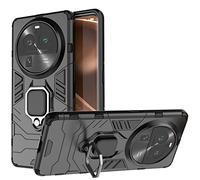 ESTH® Custodia per Oppo Find X6 Pro con 360° Rotante Staffa, [Compatibile con Supporto Magnetico per Auto], Cover Paraurti PC + TPU, Nero