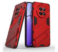 ESTH® Custodia per Realme 12 5G/Realme 12x 5G con Supporto [Compatibile con Supporto Magnetico per Auto] Cover Paraurti PC + TPU, Rosso