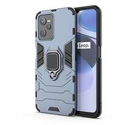 ESTH® Custodia per Realme C35/Narzo 50A Prime con 360° Rotante Staffa, [Compatibile con Supporto Magnetico per Auto], Cover Paraurti PC + TPU, Blu