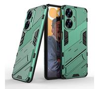 ESTH® Custodia per Realme C55 4G con Supporto [Compatibile con Supporto Magnetico per Auto] Cover Paraurti PC + TPU, Verde