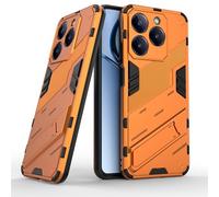 ESTH® Custodia per Realme C61 4G/Realme C63 4G con Supporto [Compatibile con Supporto Magnetico per Auto] Cover Paraurti PC + TPU, Arancia