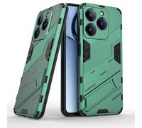 ESTH® Custodia per Realme C61 4G/Realme C63 4G con Supporto [Compatibile con Supporto Magnetico per Auto] Cover Paraurti PC + TPU, Verde