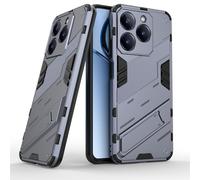 ESTH® Custodia per Realme C61 4G/Realme C63 4G con Supporto [Compatibile con Supporto Magnetico per Auto] Cover Paraurti PC + TPU, Grigio