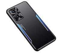 ESTH® Custodia per Realme GT Neo 3T/GT Neo2 Cover in Alluminio & Silicone [Design Meccanica Durevole] Protezione da Cadute e Urti, Cover per Realme GT Neo 3T/GT Neo2, Blu