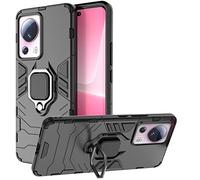 ESTH® Custodia per Xiaomi 13 Lite con 360° Rotante Staffa, [Compatibile con Supporto Magnetico per Auto], Cover Paraurti PC + TPU, Nero