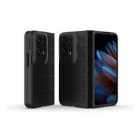 ESTH® Custodia Rigida in PC per Oppo Find N2 con Scudo Antibatterico, Texture Delicata al Tatto, Cover Slim Antigraffio e Antiurto, Nero