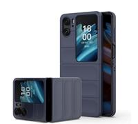 ESTH® Custodia Rigida in PC per Oppo Find N2 Flip con Scudo Antibatterico, Texture Delicata al Tatto, Cover Slim Antigraffio e Antiurto, Blu scuro