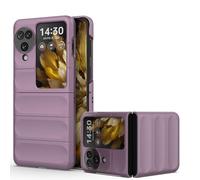 ESTH® Custodia Rigida in PC per Oppo Find N3 Flip con Scudo Antibatterico, Texture Delicata al Tatto, Cover Slim Antigraffio e Antiurto, Viola chiaro
