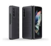 ESTH® Custodia Rigida in PC per Samsung Galaxy Z Fold3 5G con Scudo Antibatterico, Texture Delicata al Tatto, Cover Slim Antigraffio e Antiurto, Grigio scuro