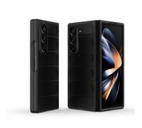 ESTH® Custodia Rigida in PC per Samsung Galaxy Z Fold6 con Scudo Antibatterico, Texture Delicata al Tatto, Cover Slim Antigraffio e Antiurto, Nero