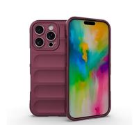 ESTH® Custodia Silicone Liquido per iPhone 16 Pro con Protezione Anti-Germi e Fodera in Microfibra, Cover in Silicone a Antiurto 360°, Viola scuro