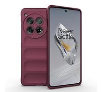 ESTH® Custodia Silicone Liquido per OnePlus 12 5G con Protezione Anti-Germi e Fodera in Microfibra, Cover in Silicone a Antiurto 360°, Viola scuro