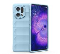 ESTH® Custodia Silicone Liquido per Oppo Find X5 Pro con Protezione Anti-Germi e Fodera in Microfibra, Cover in Silicone a Antiurto 360°, Azzurro