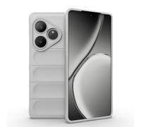 ESTH® Custodia Silicone Liquido per Realme GT 6 5G/Realme GT 6T 5G con Protezione Anti-Germi e Fodera in Microfibra, Cover in Silicone a Antiurto 360°, Bianco