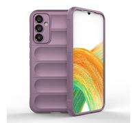 ESTH® Custodia Silicone Liquido per Samsung Galaxy A34 5G con Protezione Anti-Germi e Fodera in Microfibra, Cover in Silicone a Antiurto 360°, Viola chiaro