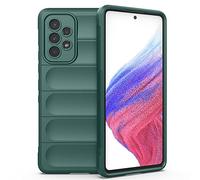 ESTH® Custodia Silicone Liquido per Samsung Galaxy A52s 5G/A52(4G/5G) con Protezione Anti-Germi e Fodera in Microfibra, Cover in Silicone a Antiurto 360°, Verde