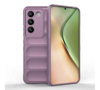 ESTH® Custodia Silicone Liquido per vivo V40 SE 5G con Protezione Anti-Germi e Fodera in Microfibra, Cover in Silicone a Antiurto 360°, Viola chiaro