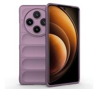 ESTH® Custodia Silicone Liquido per vivo X100 con Protezione Anti-Germi e Fodera in Microfibra, Cover in Silicone a Antiurto 360°, Viola chiaro